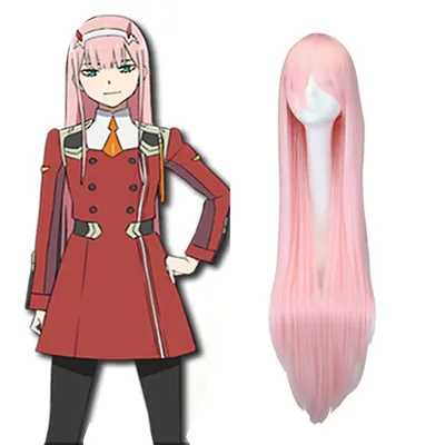 Darling In The Franxx Anime 02 Cosplay Wig Long Straight Pink Wigs  Halloween Party Costume Accessories Props | Fruugo DE