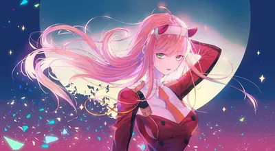 Аниме. Милый во франксе. Серия 23. Персонаж: Zero two, Зеро Ту, 002 Anime.  Darling in the franxx. Series 23. Character: Zero two… | Винтажные плакаты,  Аниме, Плакат