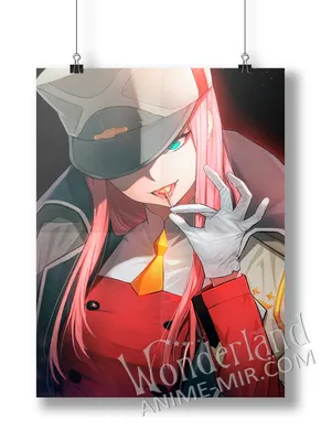 Аниме плакат Милый во франксе - Зеро Ту 4 / Darling in the Franxx - Zero  Two купить в интернет магазине в Москве с доставкой по РФ