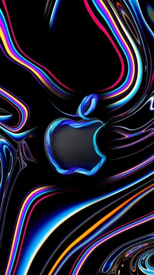 Обои яблоко, apple, красочность, свет, черный на телефон Android, 1080x1920  картинки и фото бесплатно