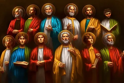 Собор 12 Апостолов. Icon of the Saints of 12 Apostles. | Православные  иконы, Геометрические фигуры, Русская иконопись