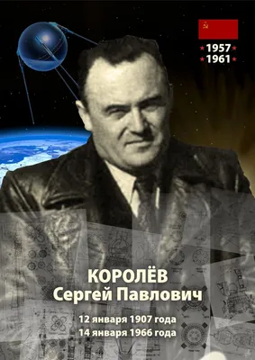 12 января день рождения С.П. Королёва. Сделал плакатик. | Королева,  Рождение, 12 января