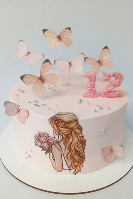 Торт на 12 лет для девочки | Торт для девочки, Торт на день рождения,  Тематические торты