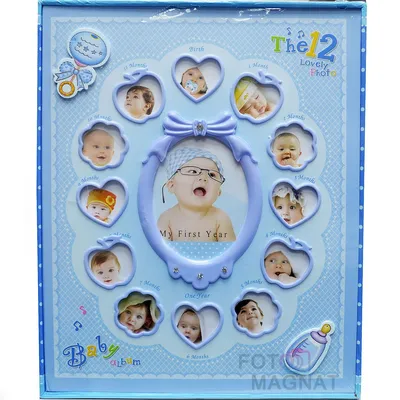 Фотоальбом детский "BАBY 12 месяцев" 240 фото (Анкета на 4 стр) - гарантия  качества и лучшей цены