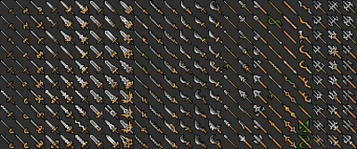 16x16 Weapon RPG Icons | 