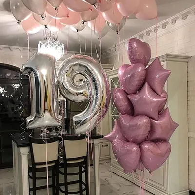 Композиция из шаров на день рождения девушке 19 лет