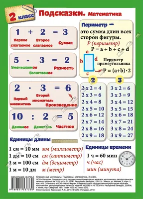 Подсказки. Математика. 2 класс : купить в Минске в интернет-магазине — 