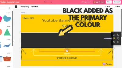 How To Design a YouTube Banner of 2048x1152 pixels - Picmaker