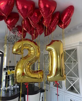 Набор гелиевых воздушных шаров "21 год" купить в Киеве | Sharonline
