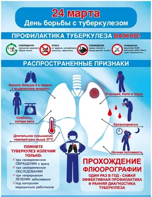 Поликлиника №10 - 24 марта - Всемирный день борьбы с туберкулезом - Новости  и объявления