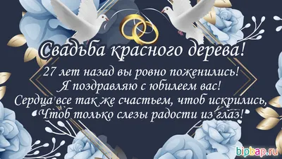 27 лет, годовщина свадьбы: поздравления, картинки - свадьба красного дерева  (12 фото) 🔥 Прикольные картинки и юмор