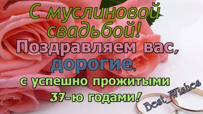 37 лет свадьбы ⭐ "Муслиновая" 💘 Что подарить? Поздравления, открытки,  традиции