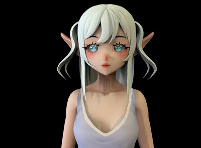 3D Anime Girl Portrait With Limited Depth Of Field Stock Photo, Picture and  Royalty Free Image. Image 7198030.