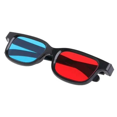 3D Очки аналоговые в черной оправе, красно синие  18210009 купить  за 203 ₽ в интернет-магазине Wildberries