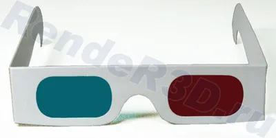 Купить Очки анаглифные пластиковые средние, красно-синие (3D-очки) в Минске  от компании "Магазин "Electromix"" - 31533924