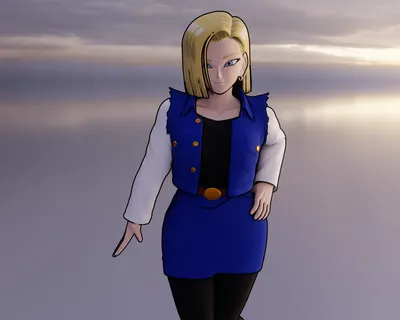 ArtStation - Android 18 DBZ - Game Ready 3D model - UE4- low-poly 3d model  | Game Assets