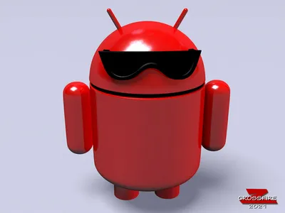 Android logo 3d with text | 3D CAD Model Library | GrabCAD