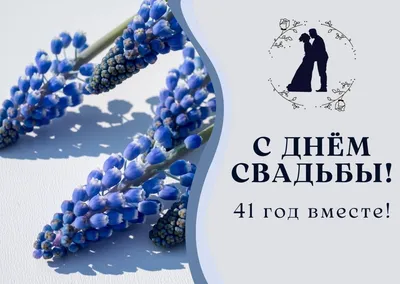 С годовщиной свадьбы 41 год! Сказочная, привлекательная, идеальная  открытка, картинка! Открытки! Поздравок!