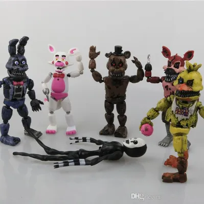 FNAF Five Nights На Кошмаре Freddy 14 5 17 См Фредди Чика Бонни Фокс Фокси  ПВХ Фигур От 2 874 руб. | DHgate