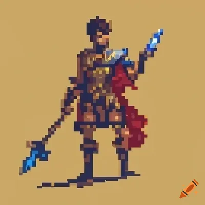 64x64 pixel art of armor on Craiyon