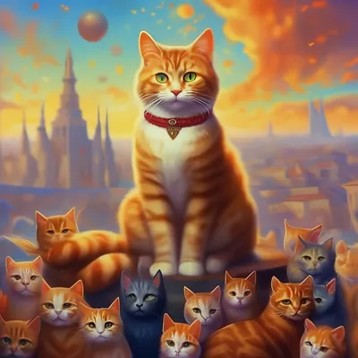 Всемирный день кошек 8 августа» — создано в Шедевруме