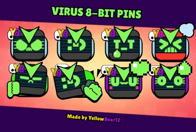 Collectors Edition skin rarity concept with reskinned virus 8-bit :  r/Brawlstars