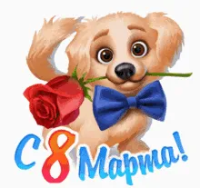 8 марта!От души поздравляю!!! - 8 марта - Праздничная анимация - Анимация -  SuperGif