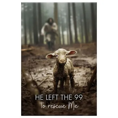 He Left the 99 to Rescue Me Wall Art Canvas, Jesus Art, Lost Sheep,  Christian Wall Art - Christ Follower Life