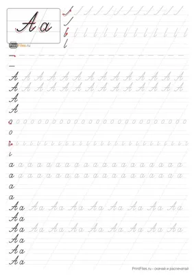 Прописи буква А - скачать и распечатать - Файлы для распечатки