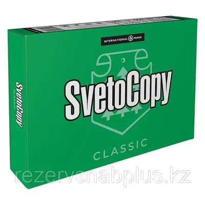 Бумага офисная SvetoCopy Classic А4, 80 г/м2, 146%, 500 л.: продажа, цена в  Алматы. Офисная и полиграфическая бумага от "ТОО "Резервснаб плюс"" -  19992008