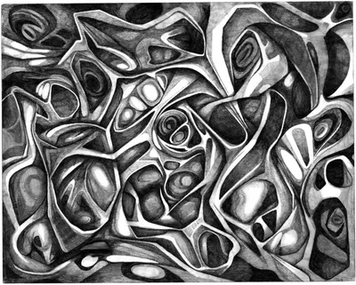 Абстрактные рисунки карандашом - 62 фото
