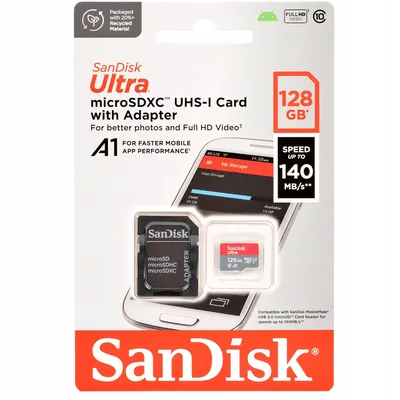 SanDisk ULTRA MICRO SD SDXC A1 128GB 140MB / S + AD - 