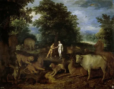 Адам и Ева в раю (картина) — Ян Брейгель Младший