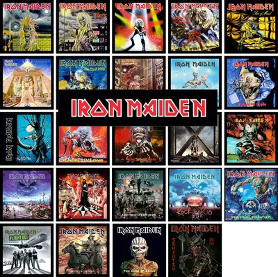 IRON MAIDEN 25 pack of album cover discography magnets lot (metallica kiss  ac/dc | eBay