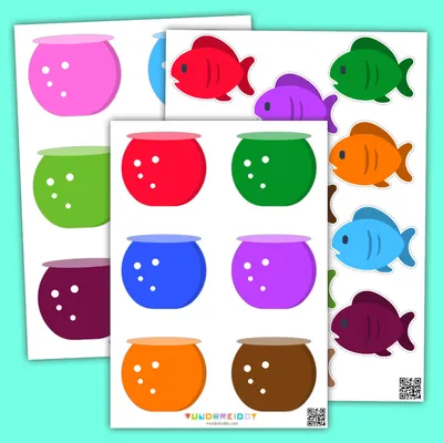 Дидактическая игра «Аквариумы для рыбок» – распечатать PDF