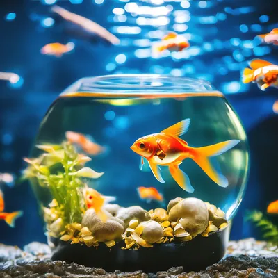 Аквариум с золотой рыбкой картинки - 55 фото
