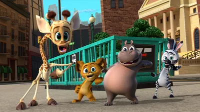 Film Still from Madagascar Alex the Lion, Marty the Zebra, Melman the  Giraffe, Gloria the Hippo