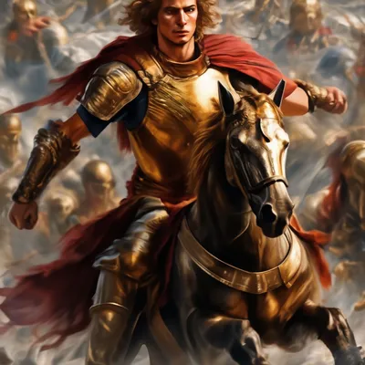 Александр Македонский в битве при …» — создано в Шедевруме