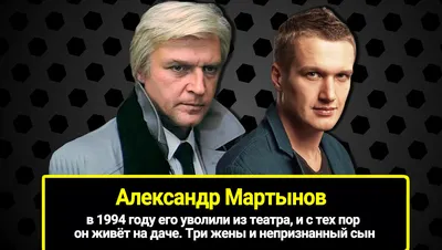 В 1994 году его уволили из театра, и с тех пор он живёт на даче. Три жены и  непризнанный сын 74-летнего Александра Мартынова | "Зеркало Экрана" | Дзен