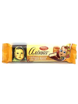 Sweets :: Chocolate covered bars :: MILK CHOCOLATE BAR "ALENKA" WITH "CREME  BRULEE" FILLING 42g