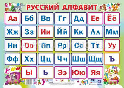 Русский алфавит Poster ( Russische Alphabet ) - картинки для детей