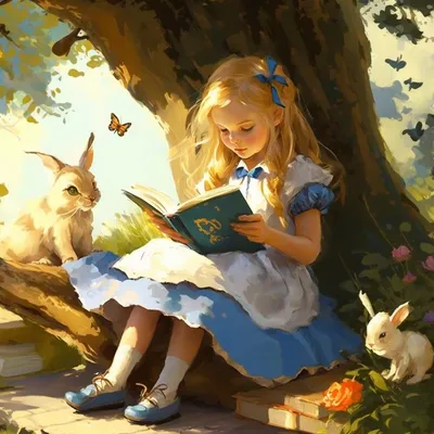 Алиса в стране чудес. Иллюстрация от нейросети | Пикабу