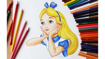 How to draw alice in wonderland - YouTube