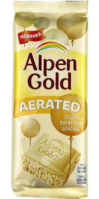 Шоколад Alpen Gold с клубничной начинкой и кусочками печенья Oreo 90 г |  Плиточный шоколад | 