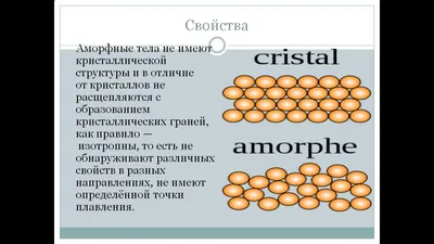 Аморфные и кристаллические тела.