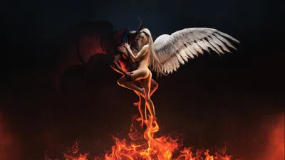 Картинка ангел, демон 2560x1600 скачать обои на рабочий стол бесплатно, фото  212063