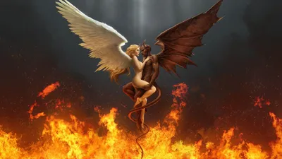 Ангел и демон вместе 3д - Creative Photos for Business and Human Development