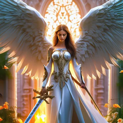 Ангел с пылающим мечом охраняет …» — создано в Шедевруме
