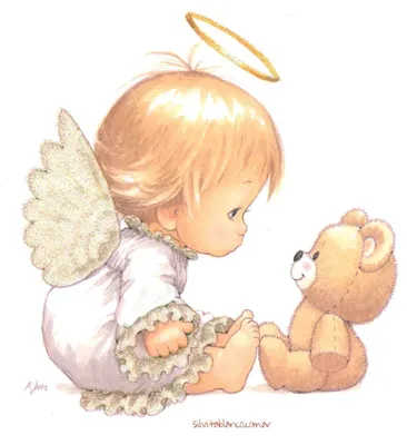 Маленький ангелочек мальчик мультяшный» — создано в Шедевруме