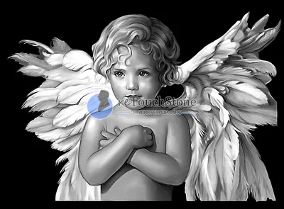 Иллюстрация Ангел с голубем в стиле детский | 